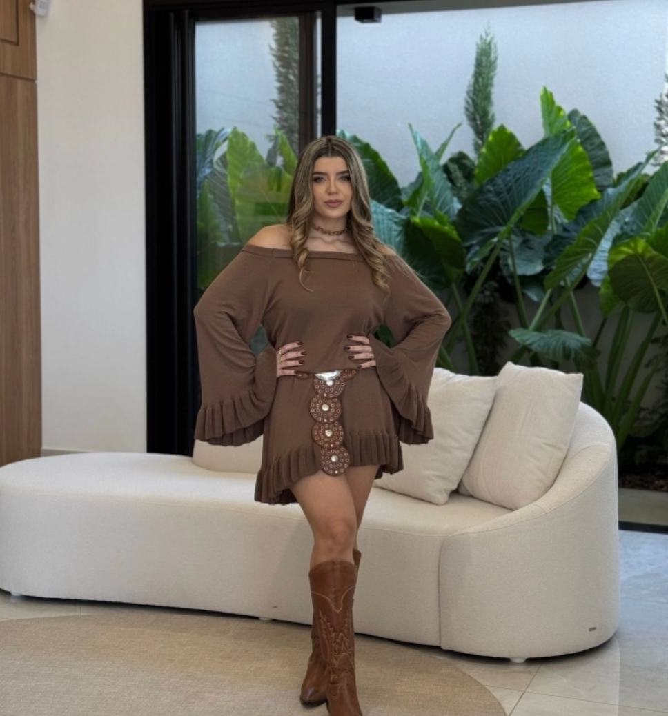 Vestido Babados Boho