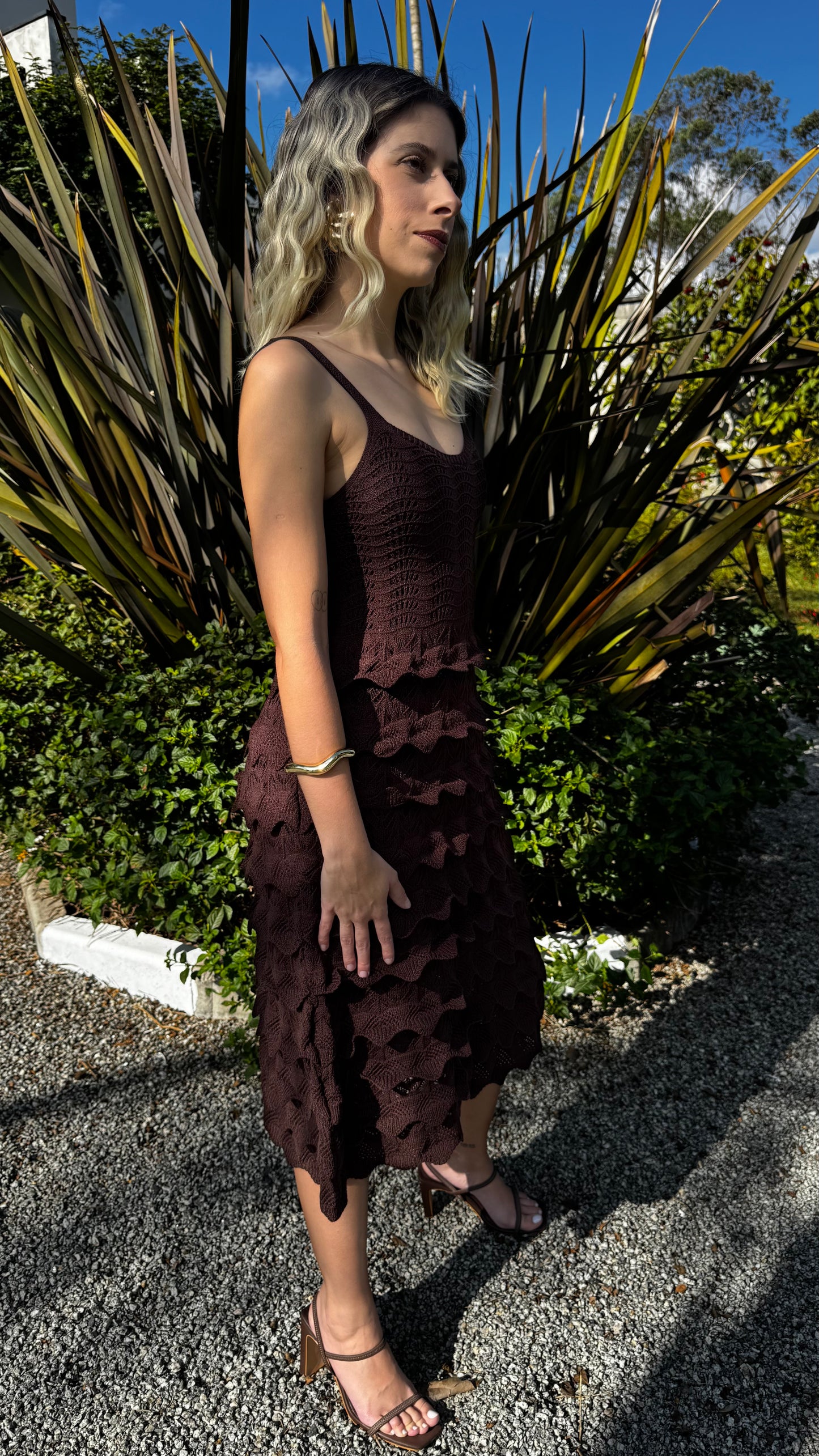 Vestido Babados Celine