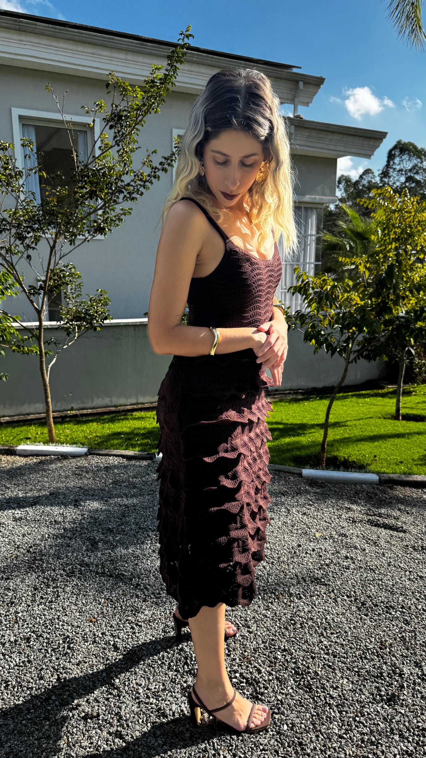 Vestido Babados Celine